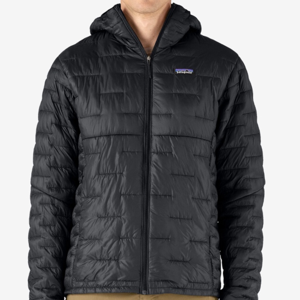 Patagonia Micro Puff Hoody Black Large (Minor Flaw on arm with patch)